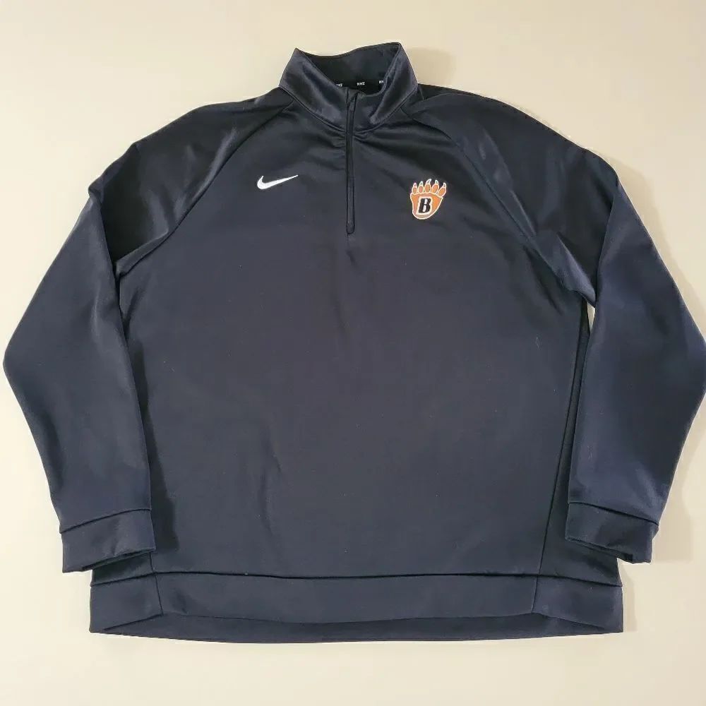 Nike Women's Black DRI-FIT Quarter Zip Long Sleeve Pullover Top